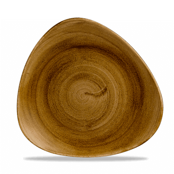 Churchill Stonecast Teller Triangle 26,5 cm, Vintage Copper