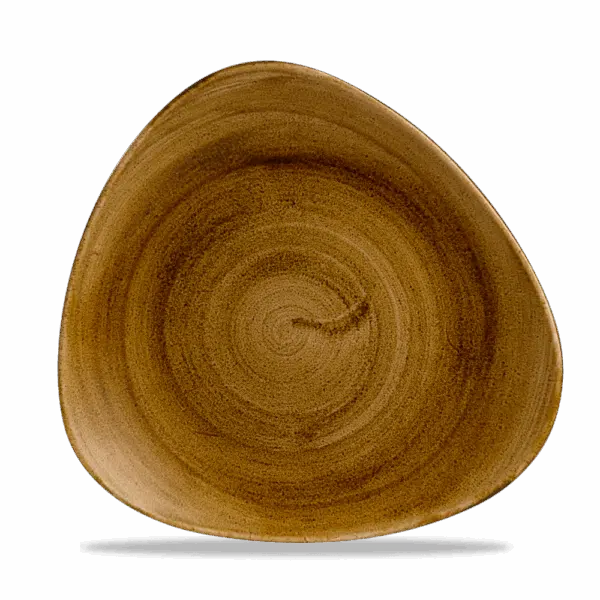 Churchill Stonecast Teller Triangle 26,5 cm, Vintage Copper